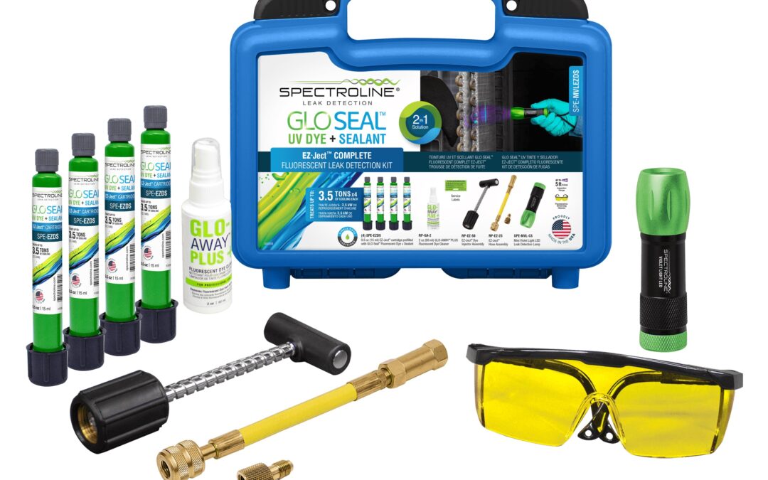 Glo Seal UV Dye + Sealant EZ-Ject Complete Fluorescent Leak Detection Kit