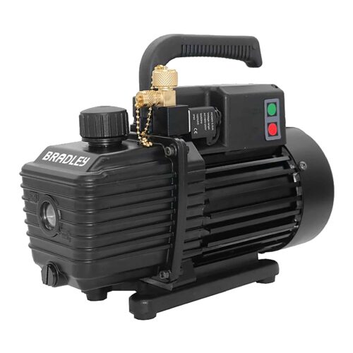 Bradley Vacuum Pump with Electronic Solenoid Valve and anti backflow protection for HVACR refrigeration service